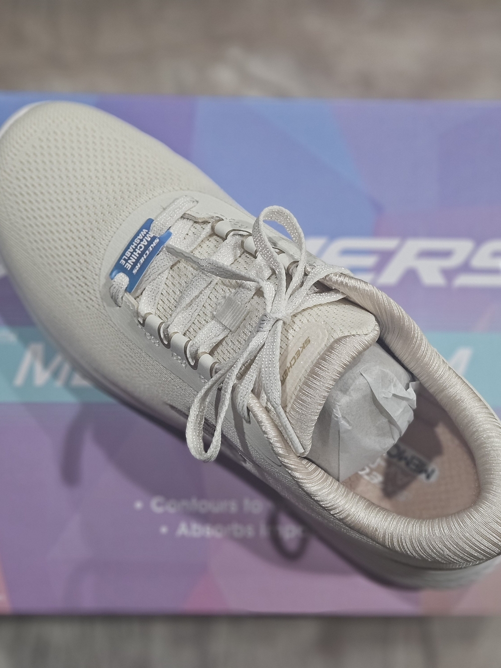 Skechers Women's Lace-Up Athletic Sneaker in Cream